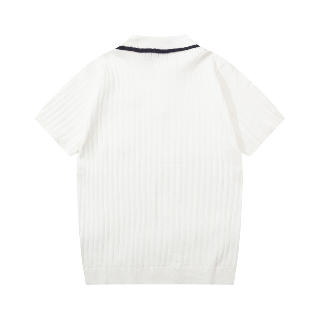 Fashion men's knitted polo shirt
