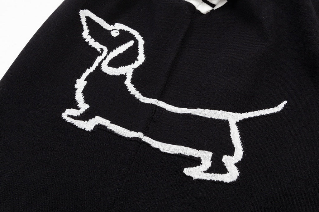 Knitted embroidered crew neck cotton T-shirt