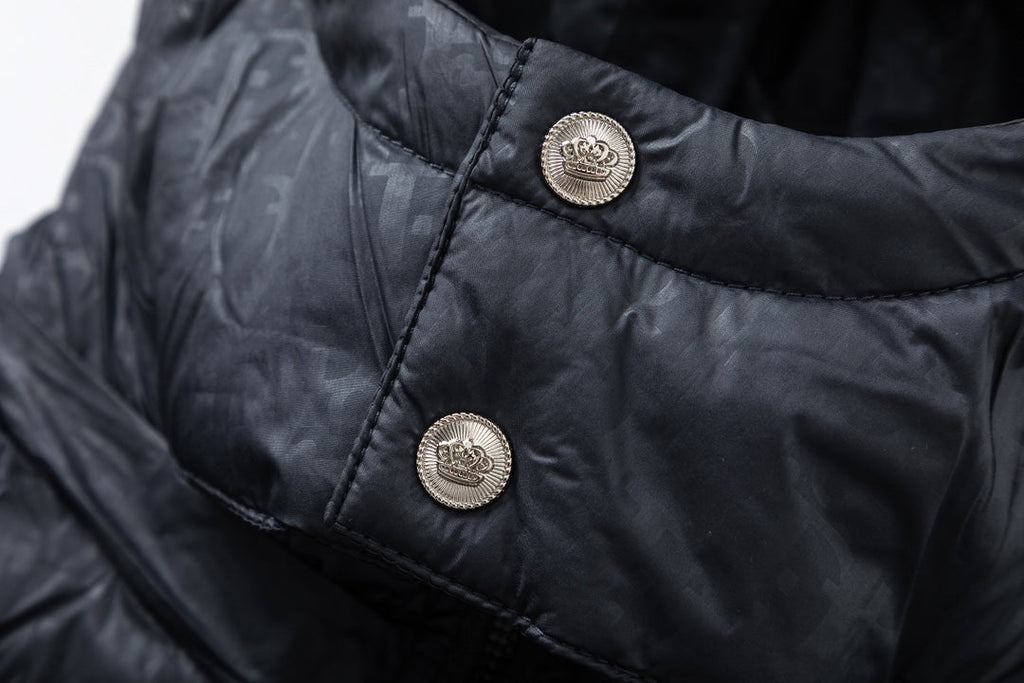Removable jacquard down jacket
