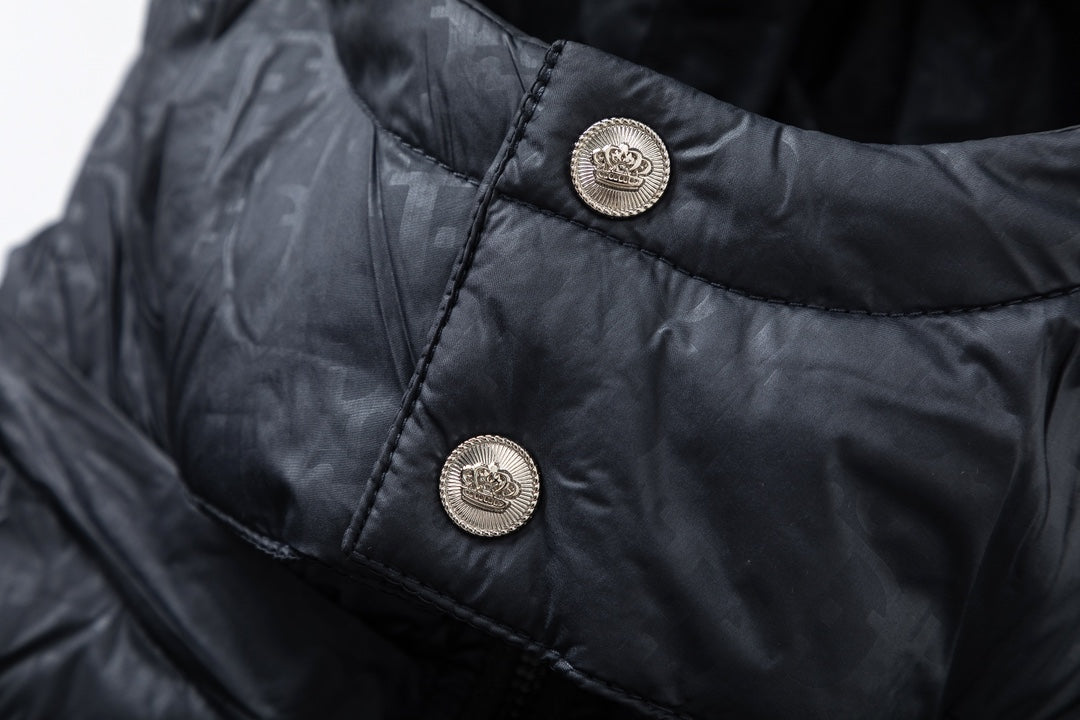 Removable jacquard down jacket