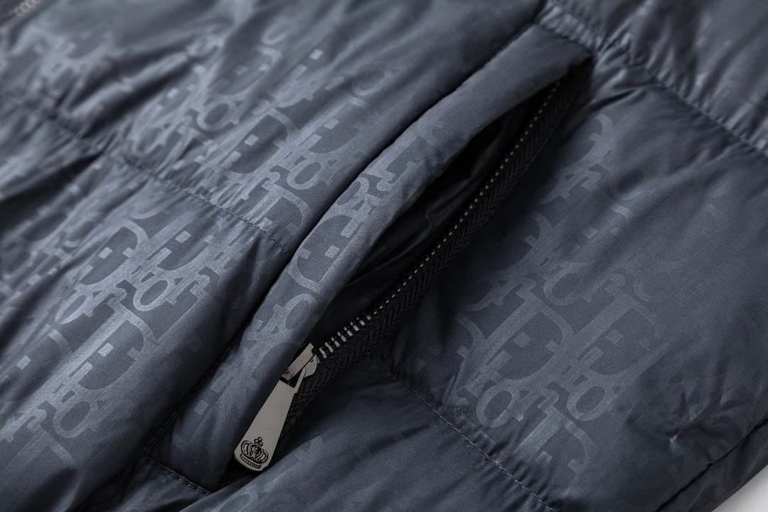 Removable jacquard down jacket