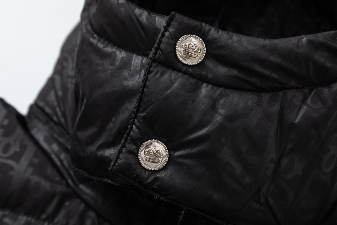 Removable jacquard down jacket