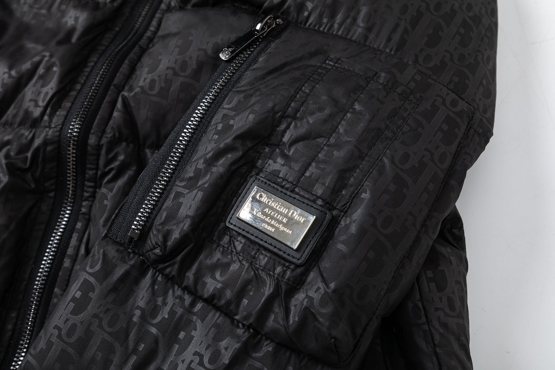 Removable jacquard down jacket