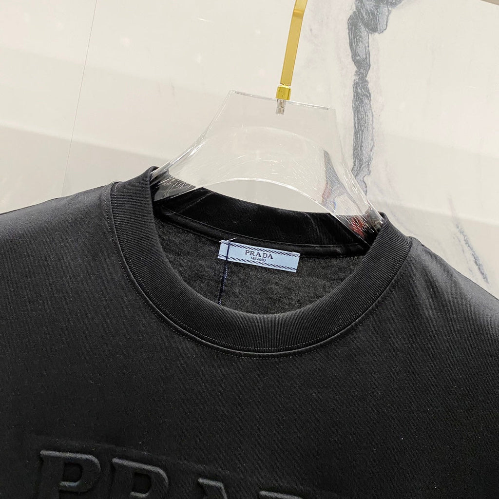 3D cotton crew neck T-shirt