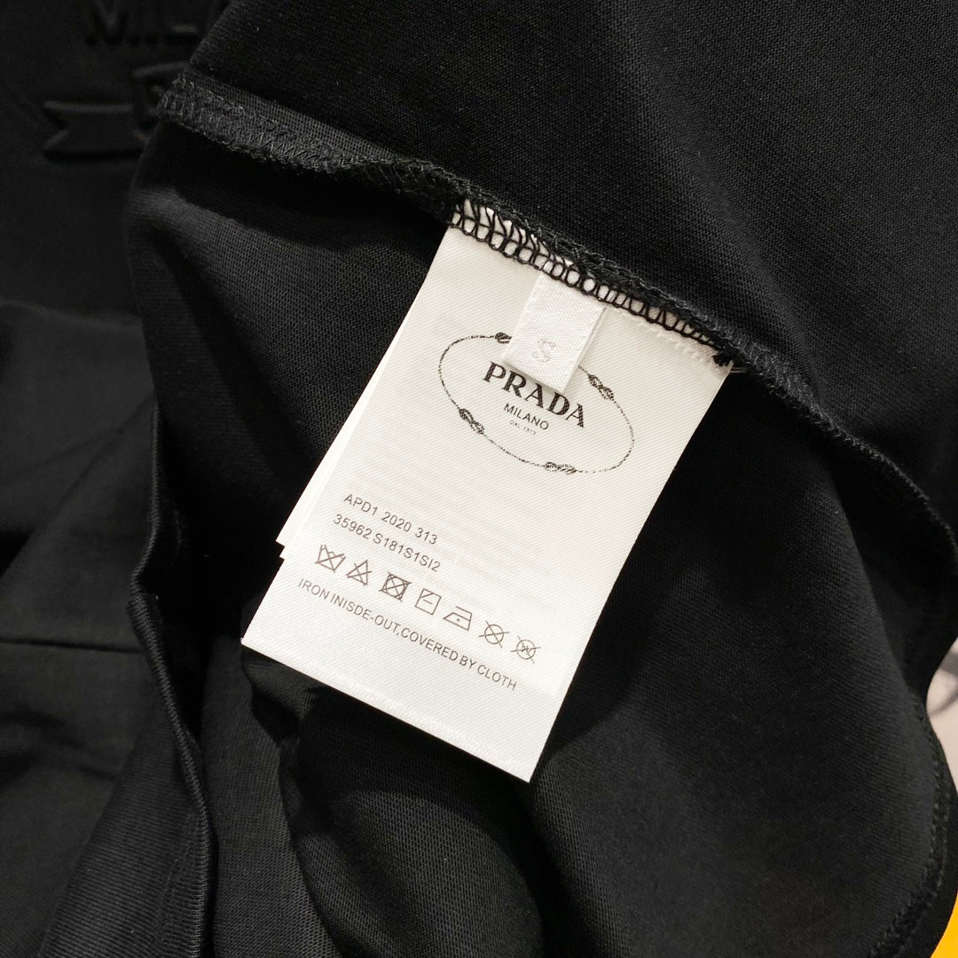 3D cotton crew neck T-shirt