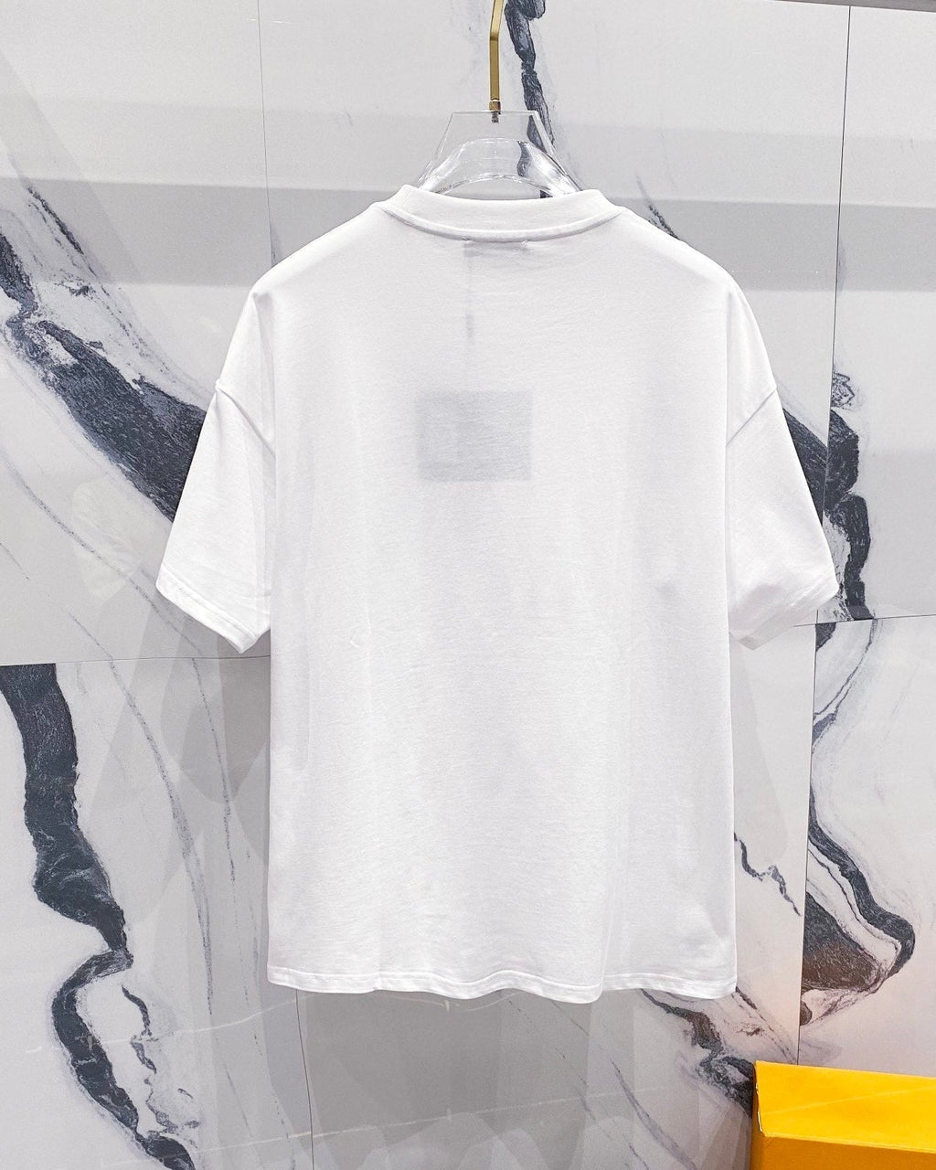 Three-dimensional embossed letter T-shirt