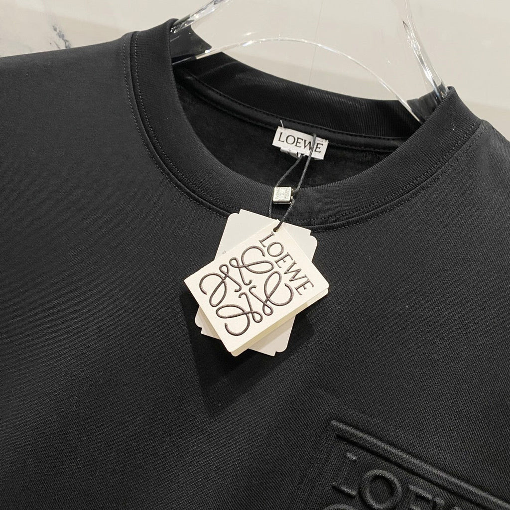 3D cotton crew neck T-shirt