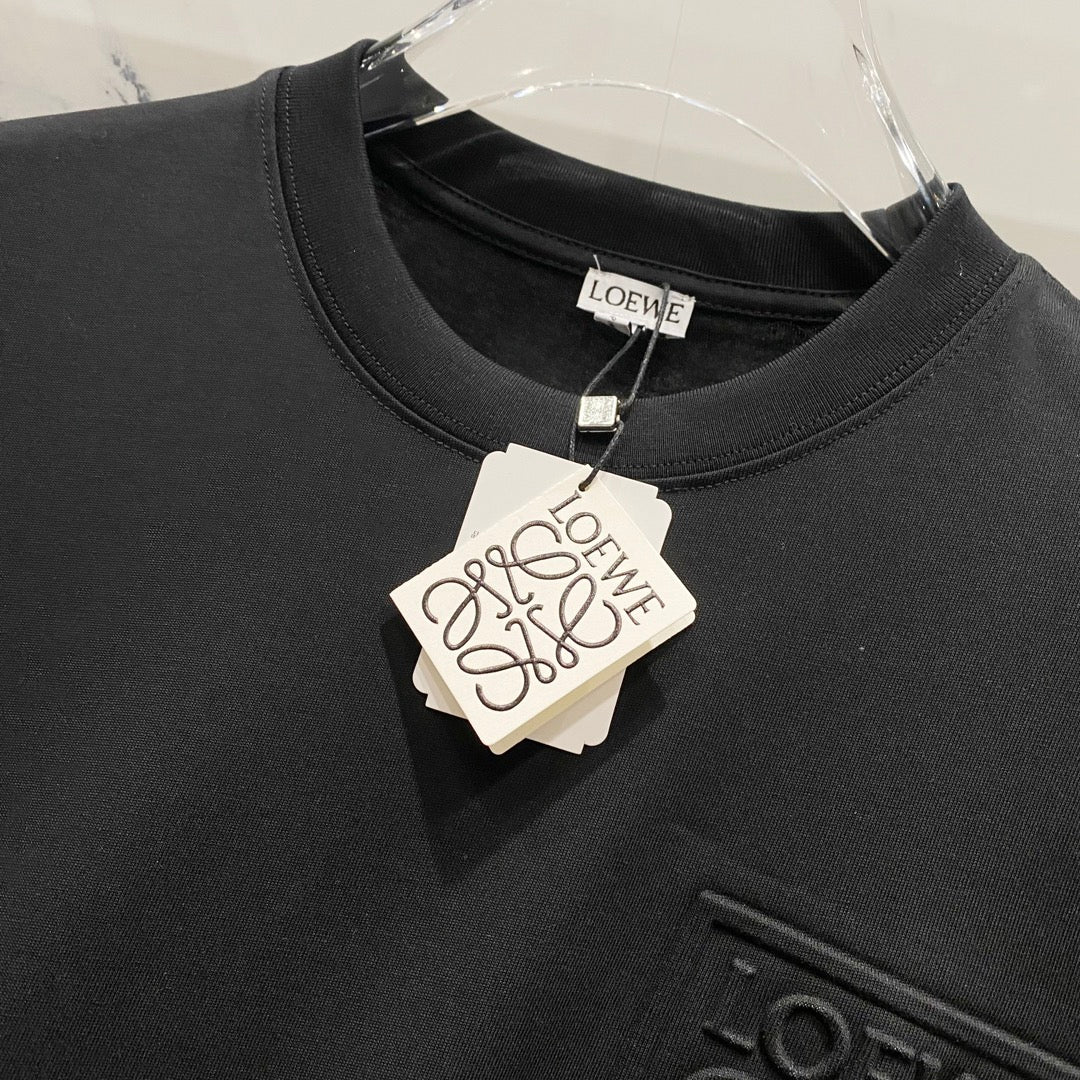 3D cotton crew neck T-shirt