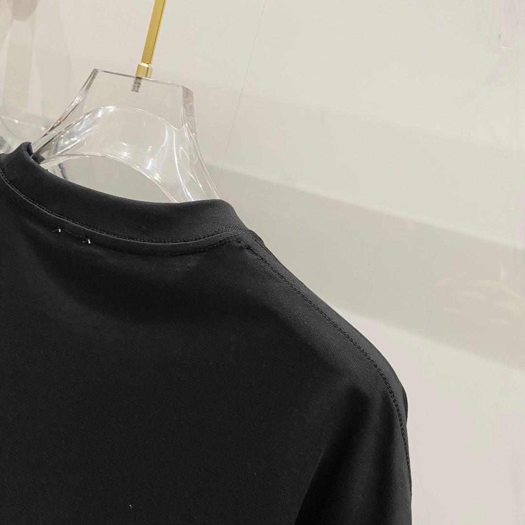 3D cotton crew neck T-shirt