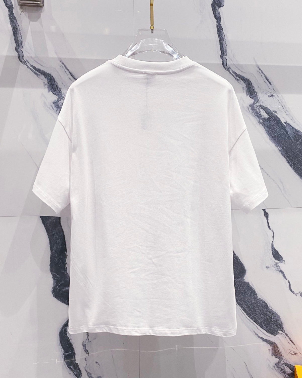 3D cotton crew neck T-shirt