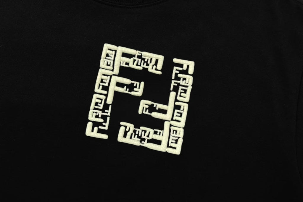 Embroidered print T-shirt