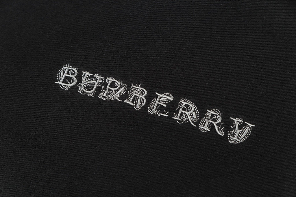 Embroidered crew neck cotton T-shirt