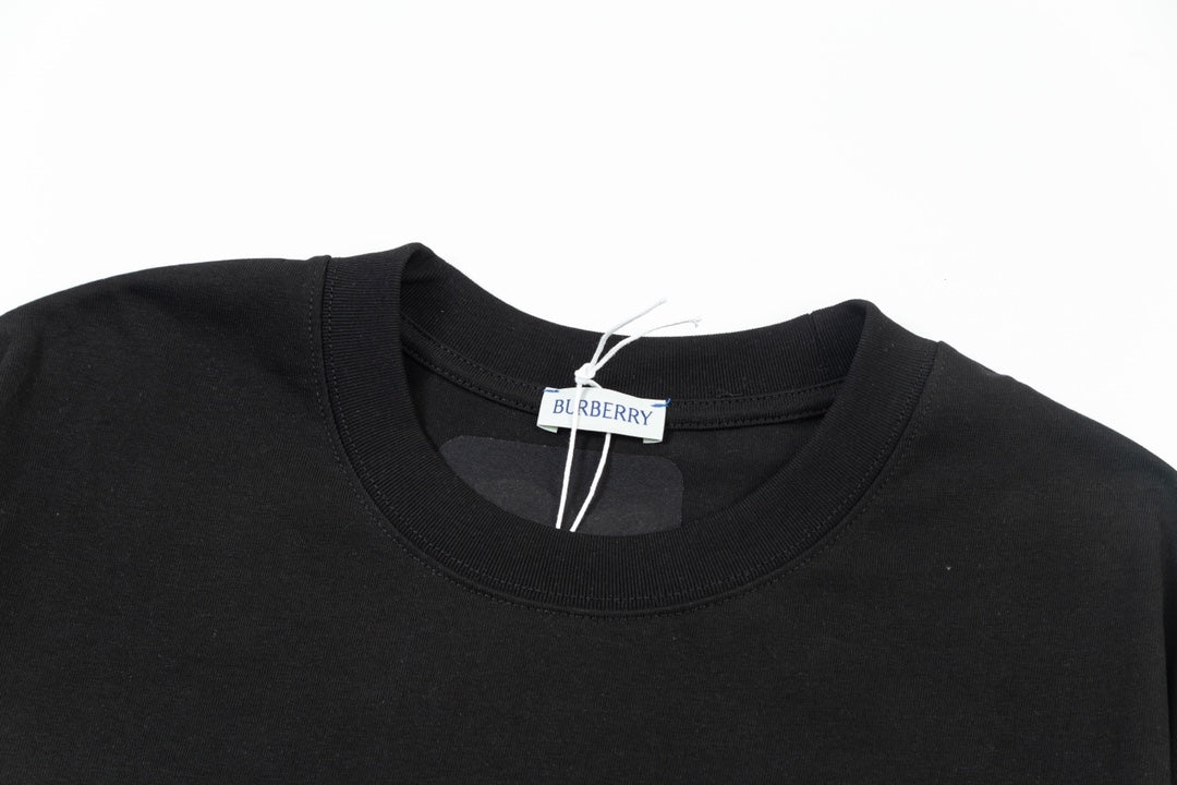 Embroidered crew neck cotton T-shirt