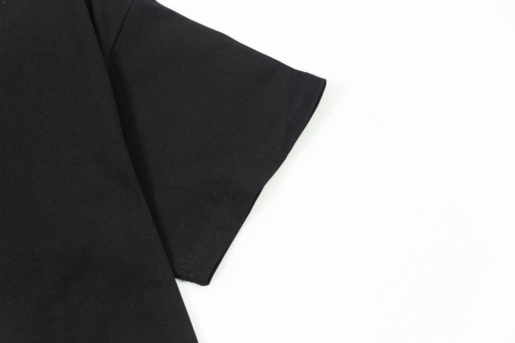 Embroidered crew neck cotton T-shirt