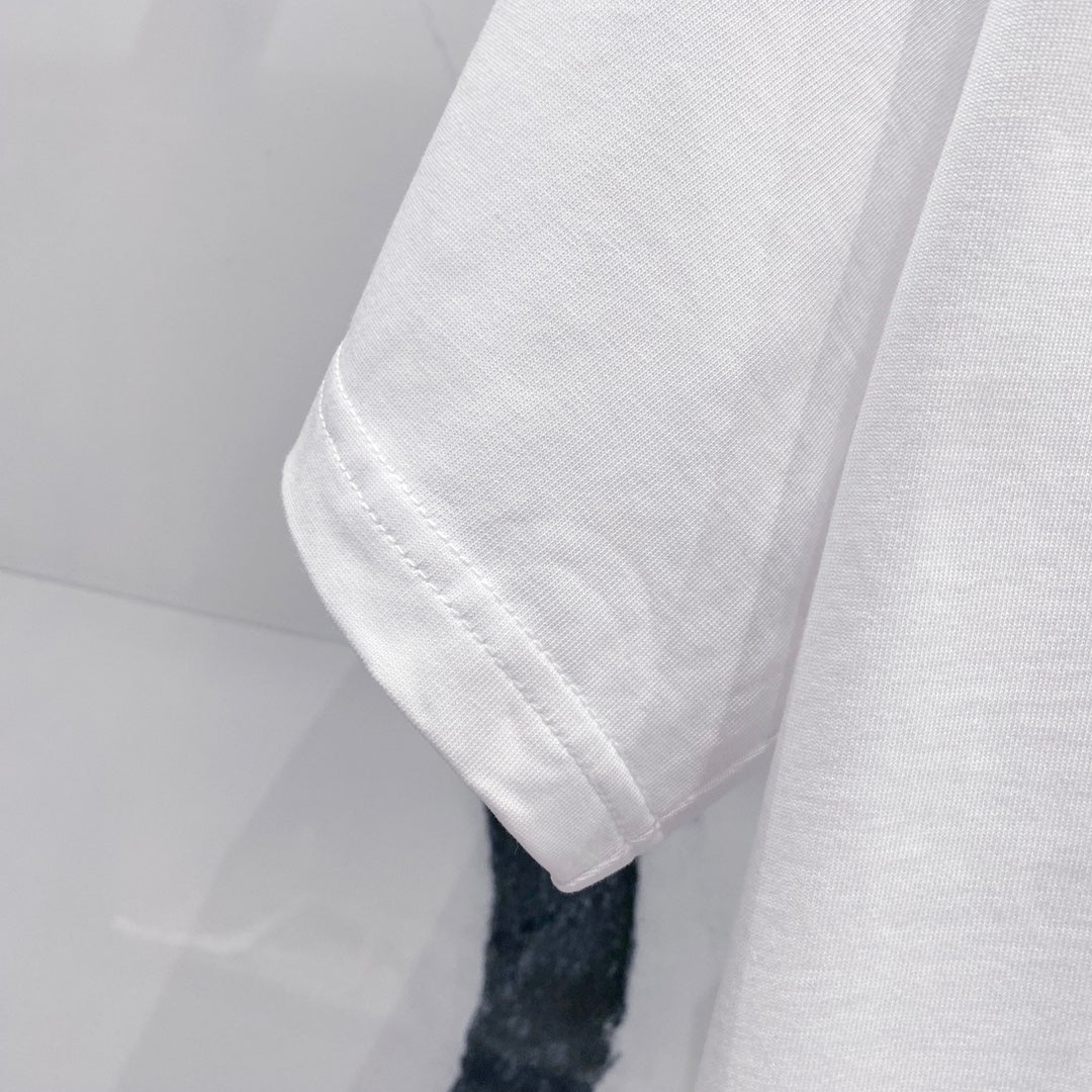 3D cotton crew neck T-shirt