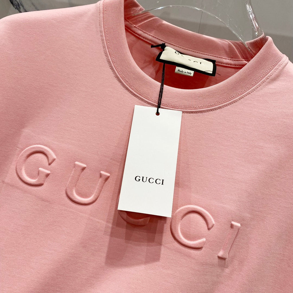 3D cotton crew neck T-shirt