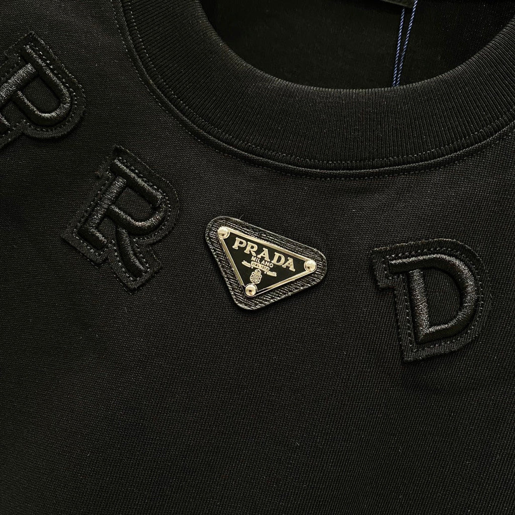 Fashion patch cotton T-shirt