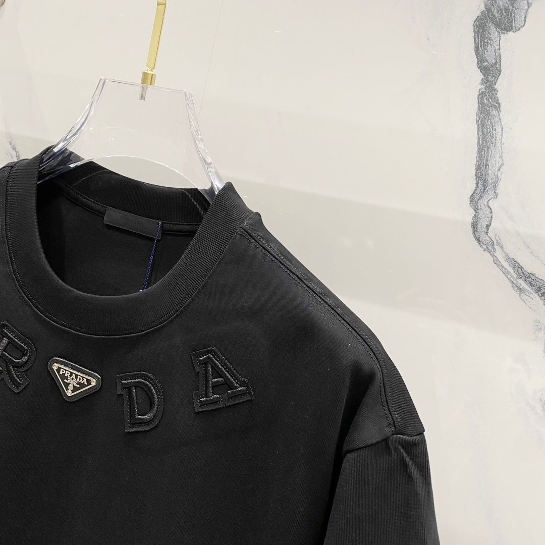 Fashion patch cotton T-shirt