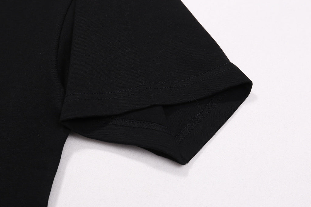 Painted printed cotton T-shirt