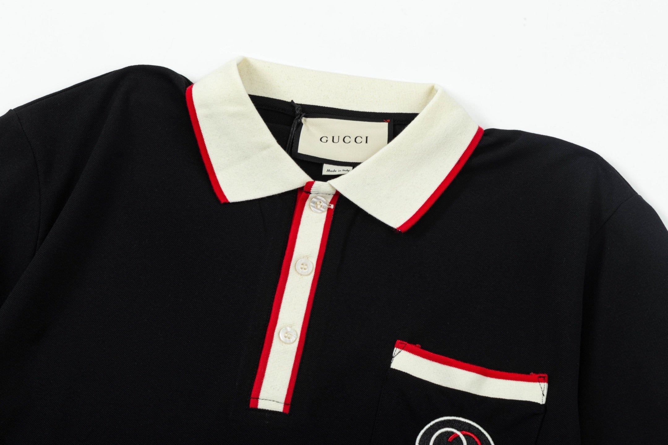 Lapel cotton polo shirt