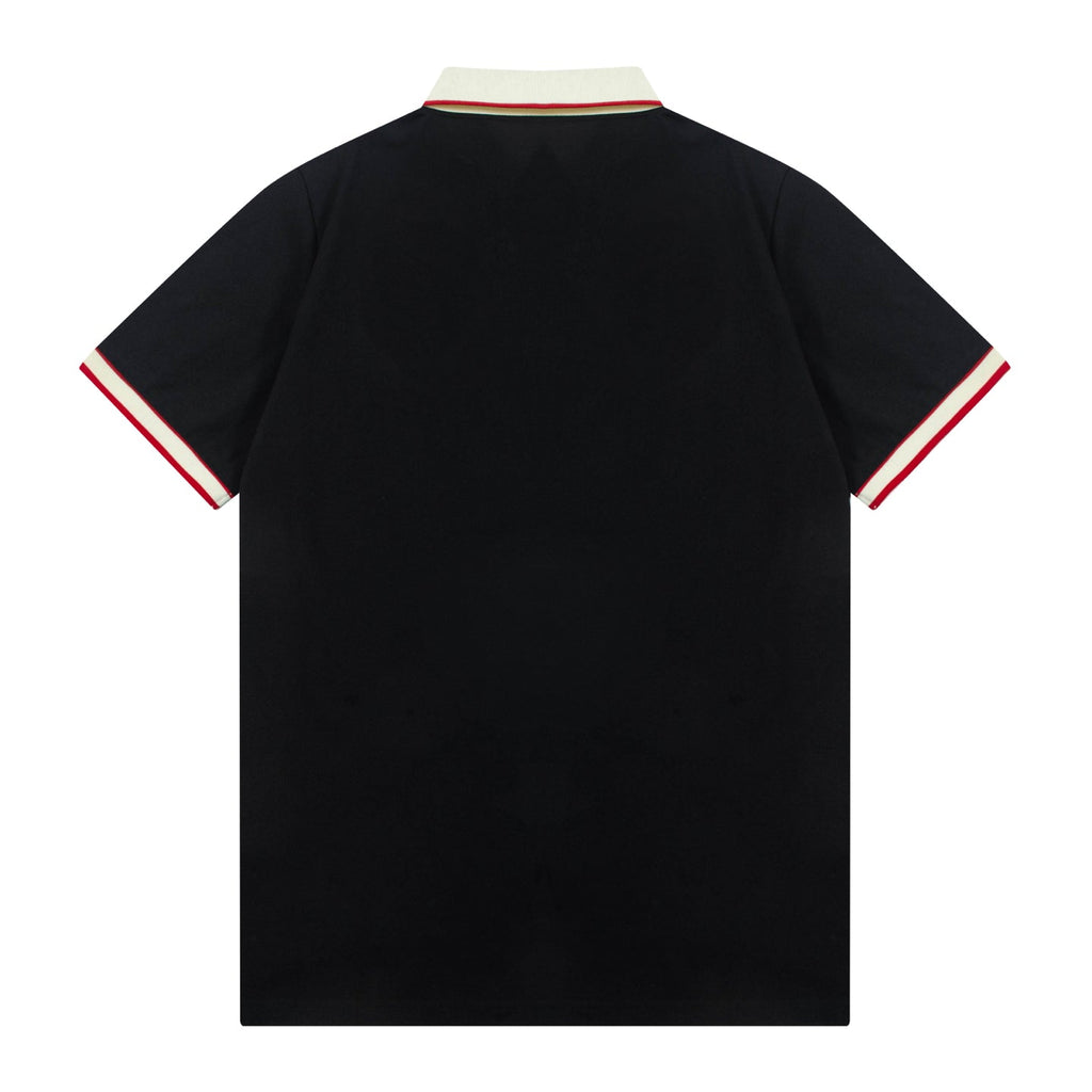 Lapel cotton polo shirt