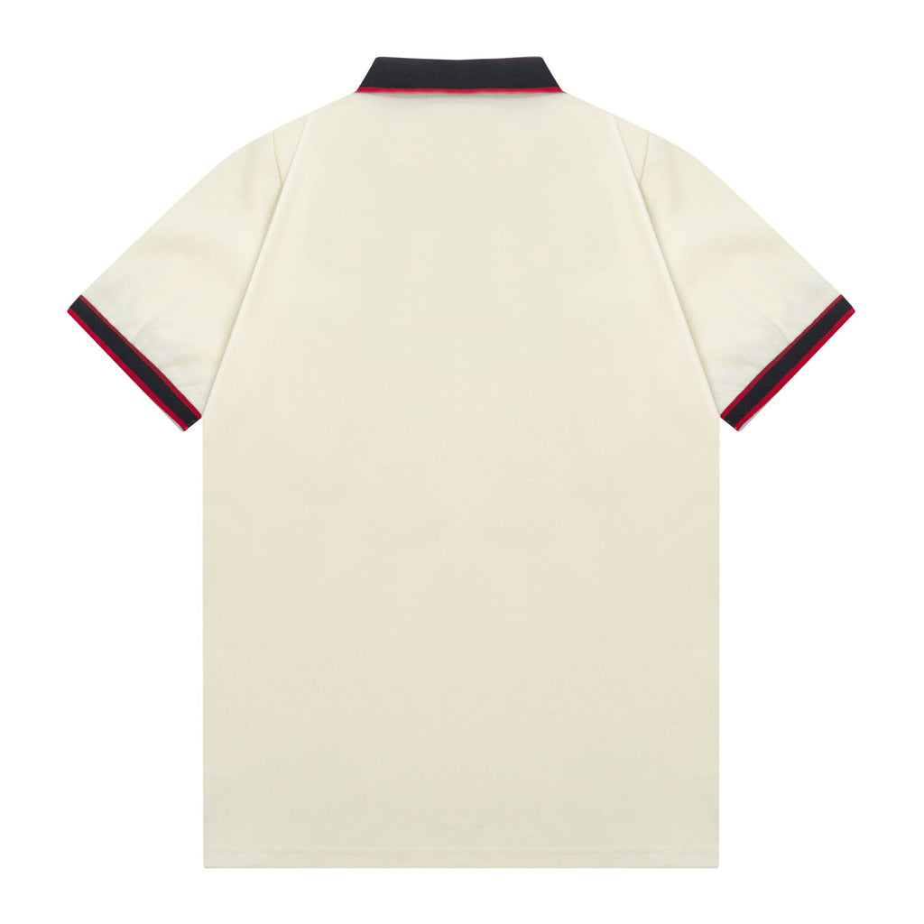 Lapel cotton polo shirt