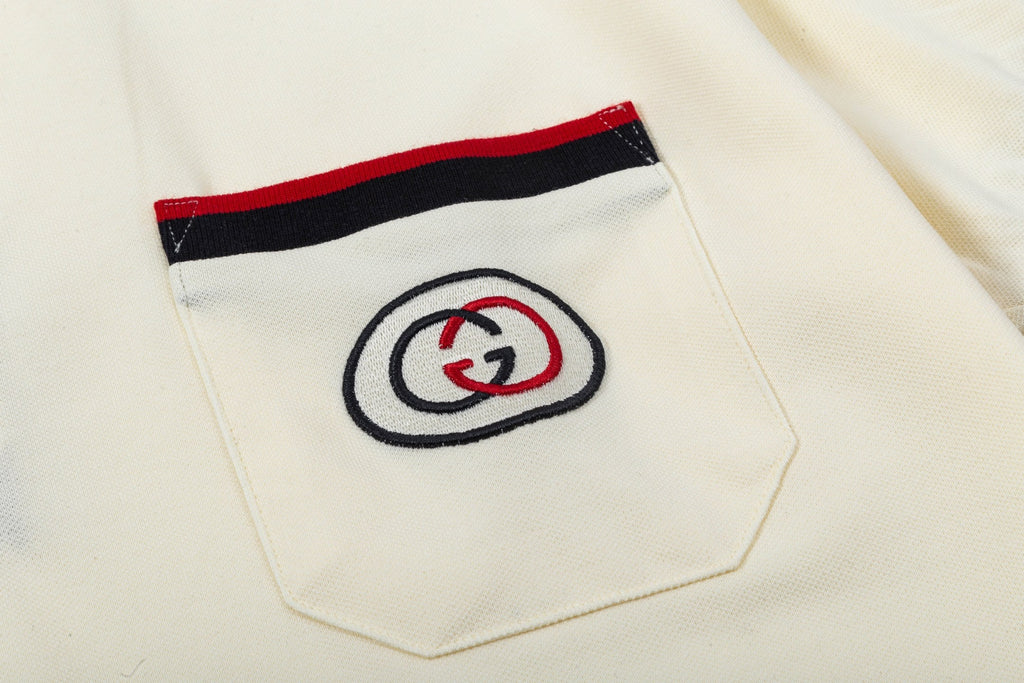 Lapel cotton polo shirt