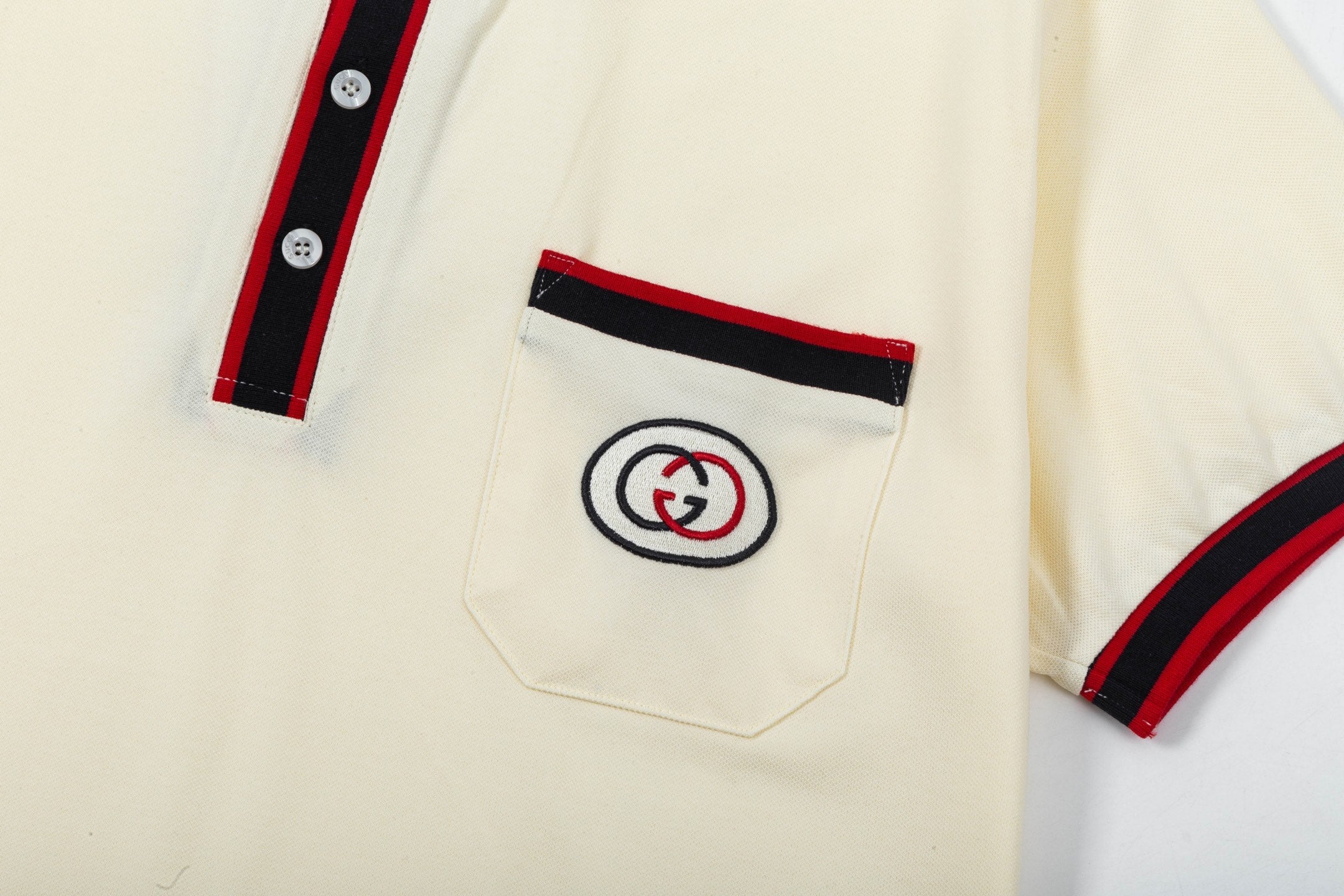 Lapel cotton polo shirt