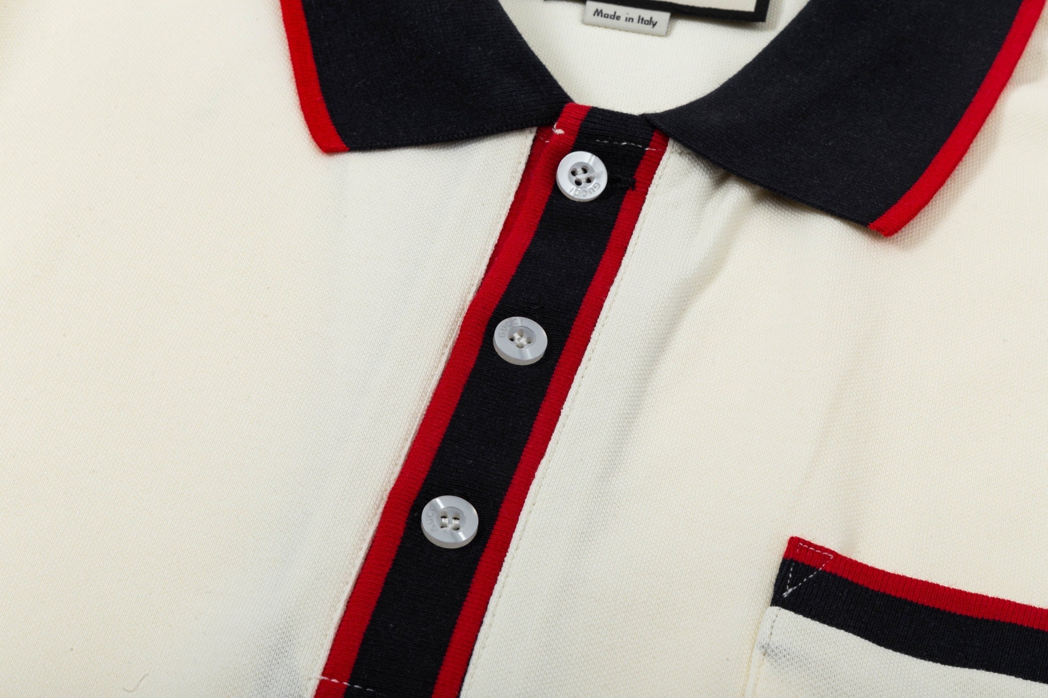 Lapel cotton polo shirt