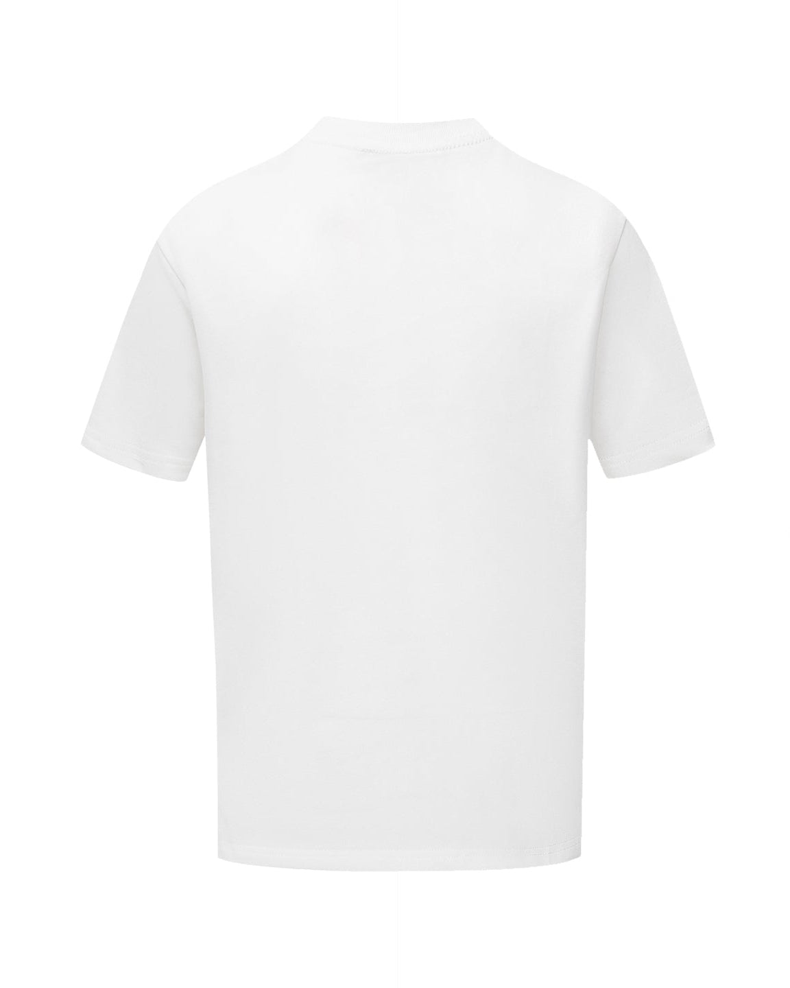 Foamed round neck printed cotton T-shirt