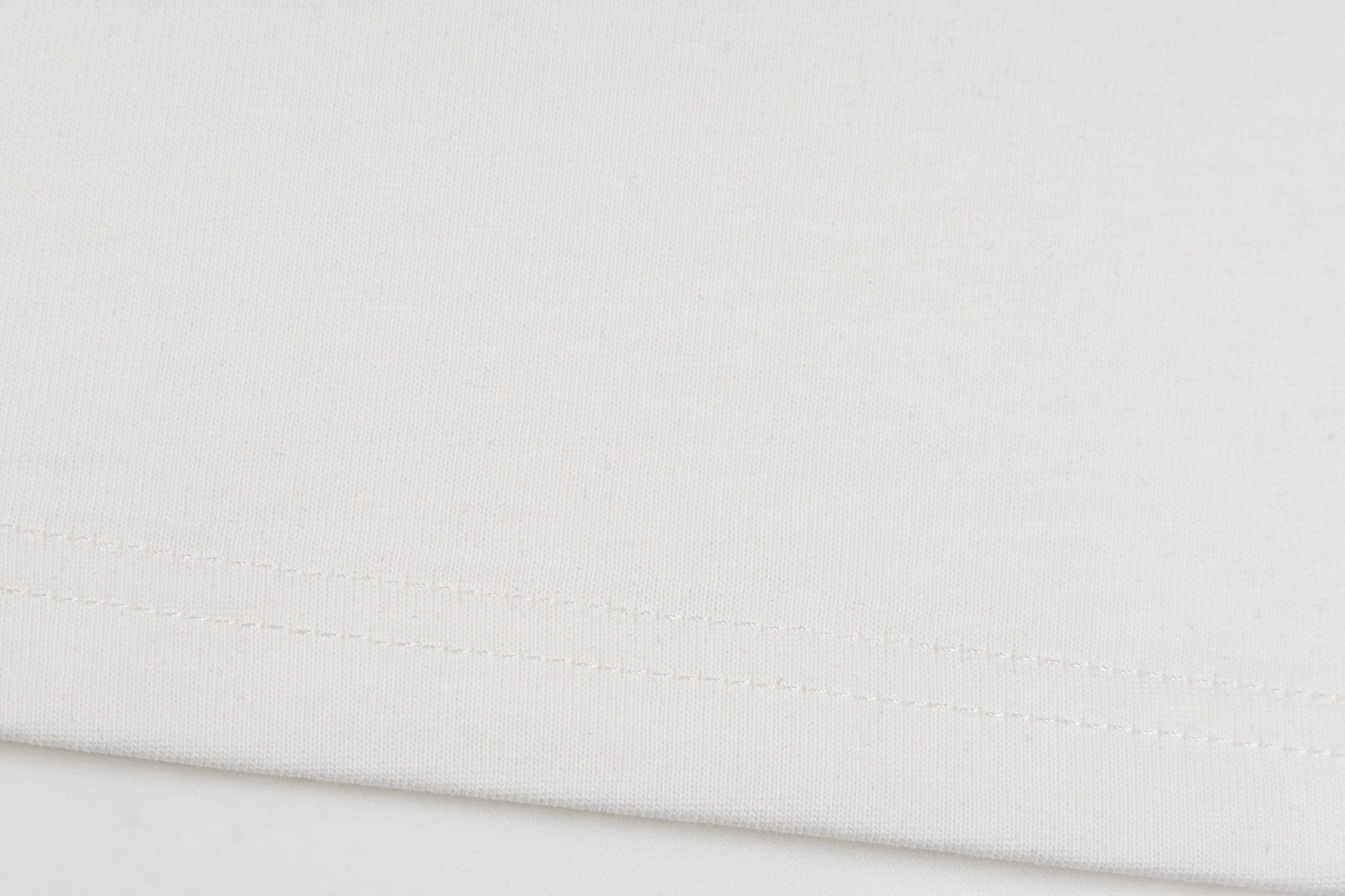 Foamed round neck printed cotton T-shirt