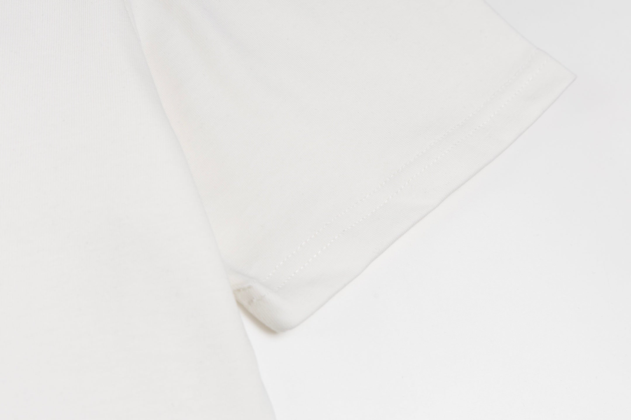 Foamed round neck printed cotton T-shirt