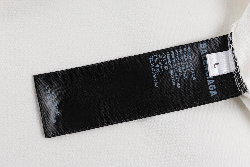 Foamed round neck printed cotton T-shirt