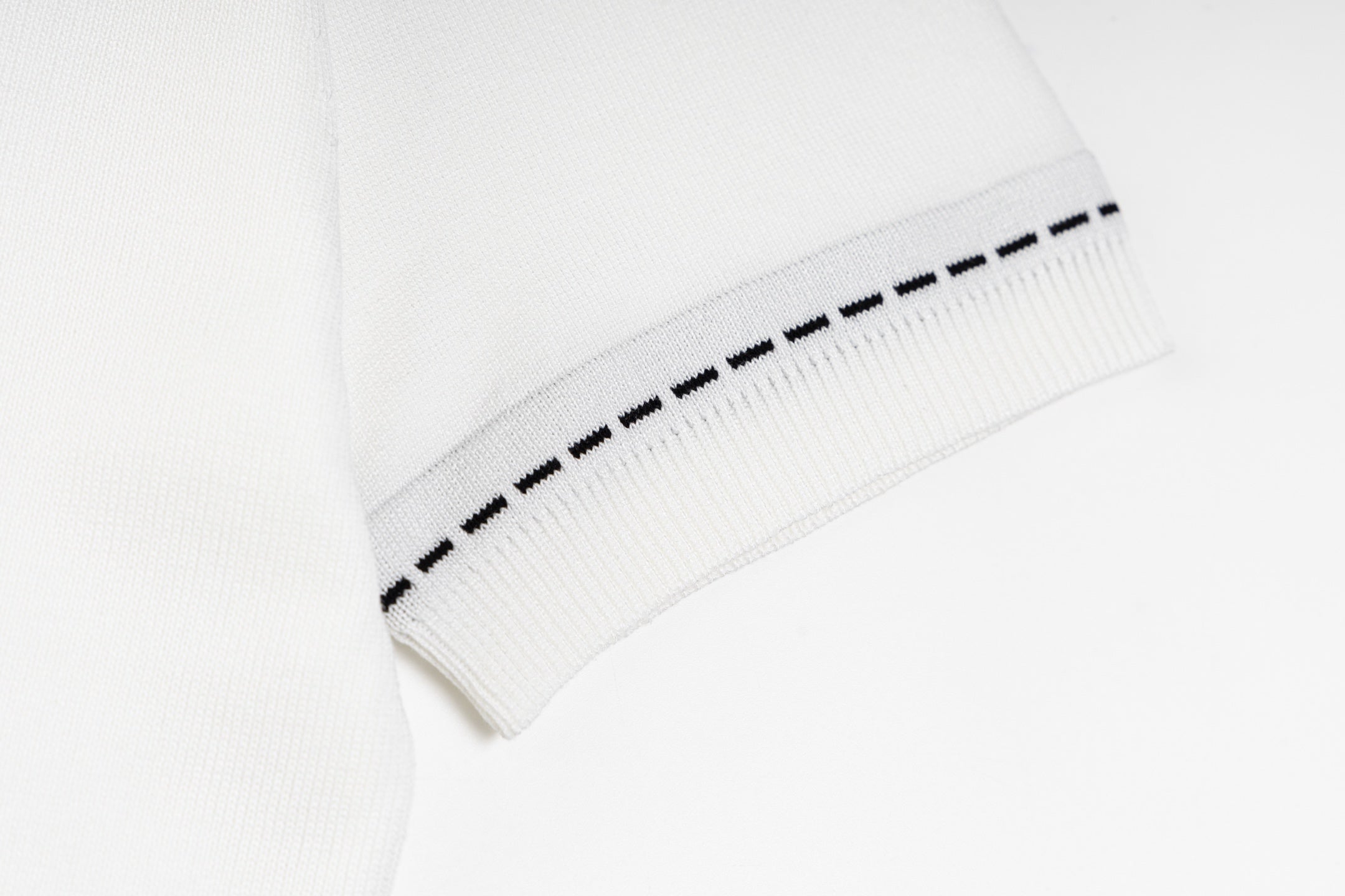 Knitted embroidered cotton T-shirt