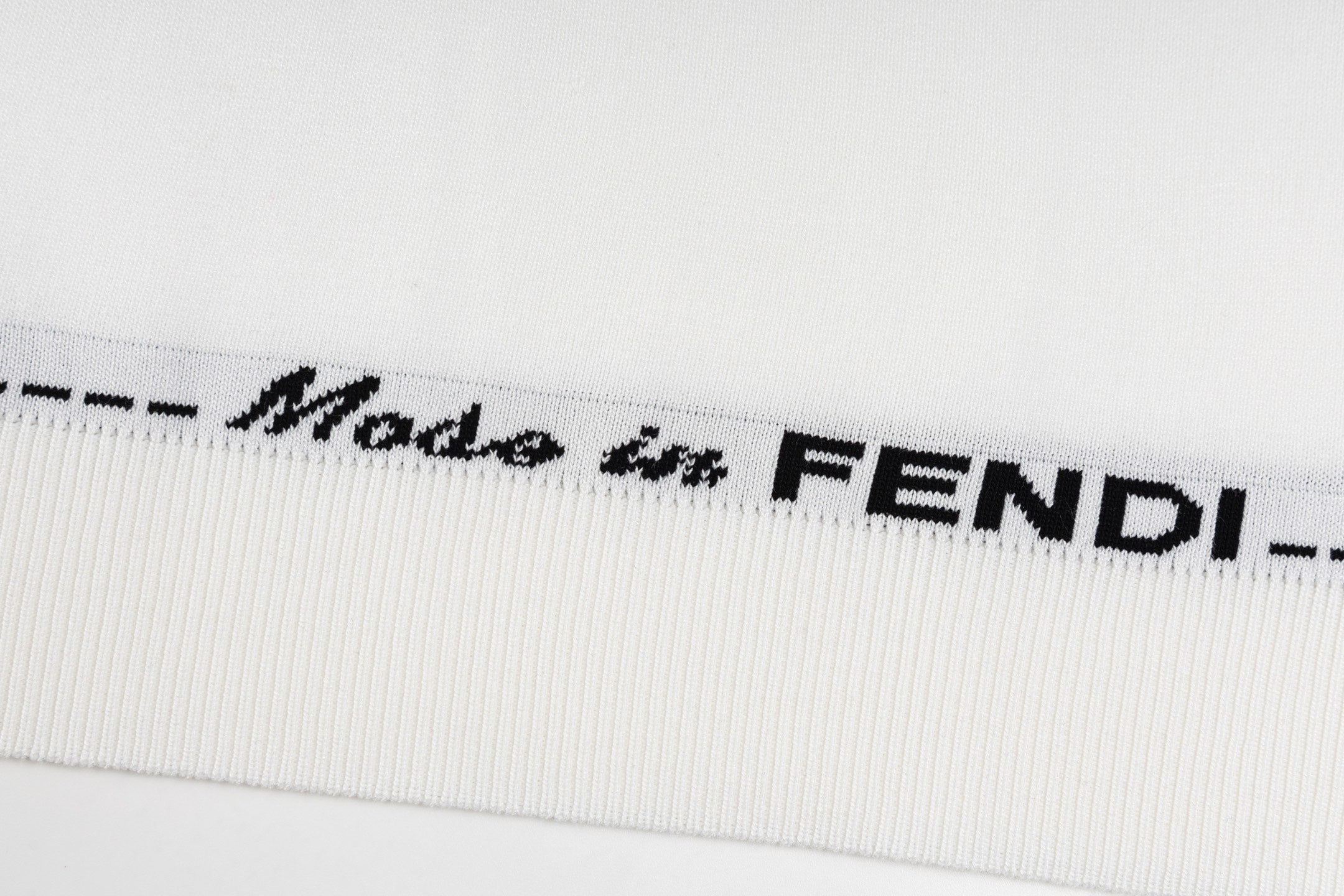 Knitted embroidered cotton T-shirt