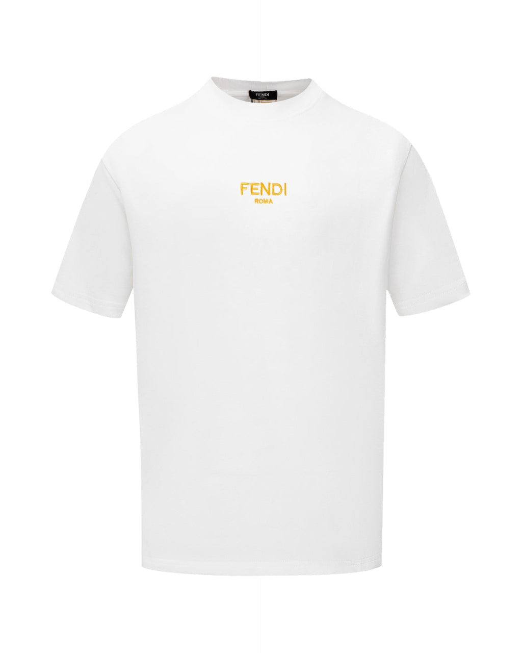 Double-sided embroidered cotton T-shirt