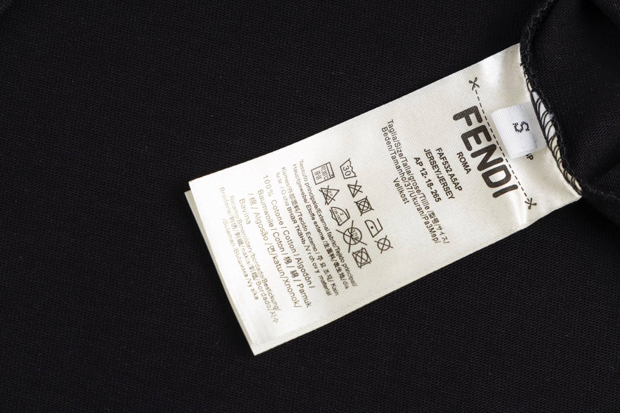 Double-sided embroidered cotton T-shirt