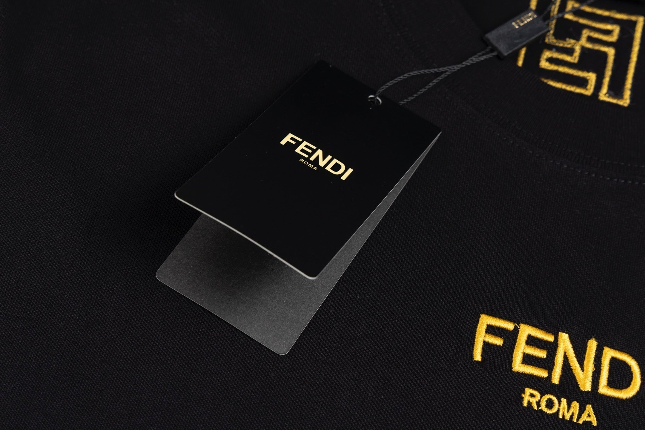 Double-sided embroidered cotton T-shirt