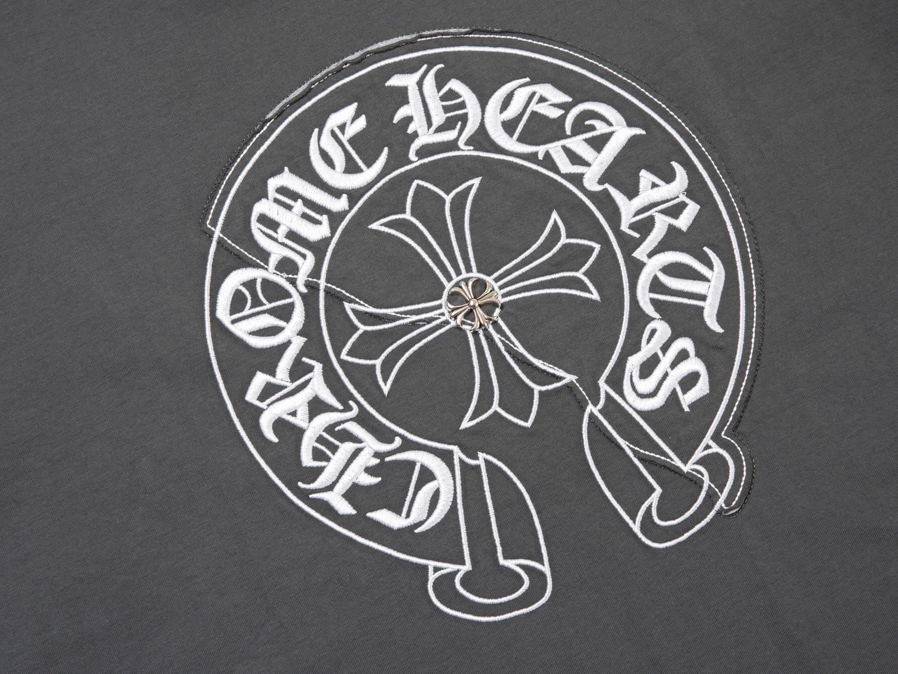 Double-sided embroidered T-shirt