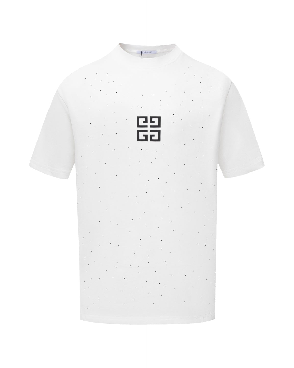 Rhinestone Printed Cotton T-Shirt