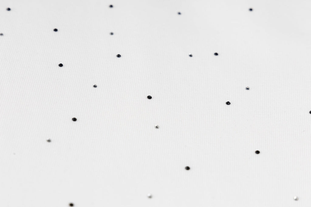 Rhinestone Printed Cotton T-Shirt