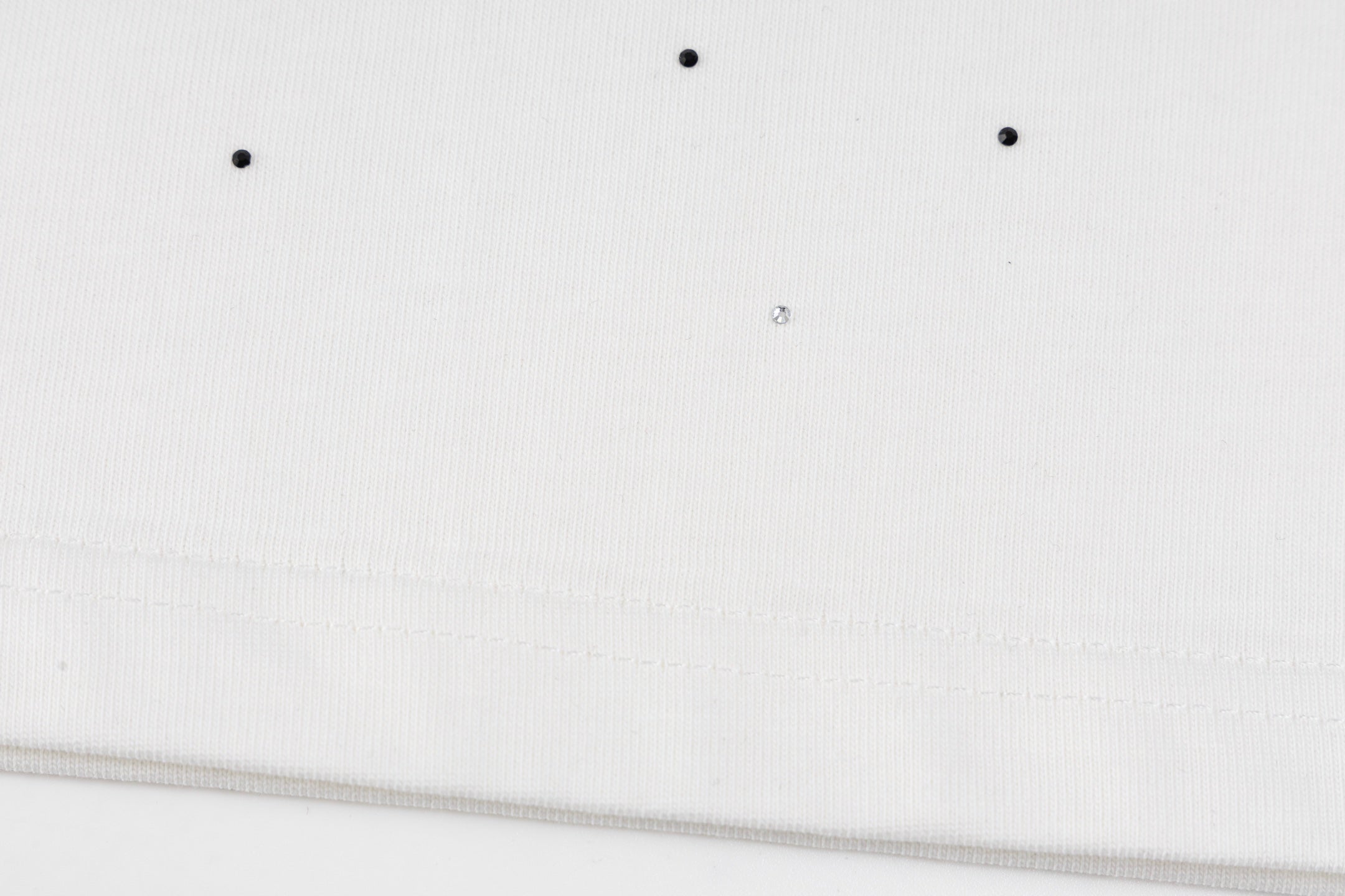 Rhinestone Printed Cotton T-Shirt