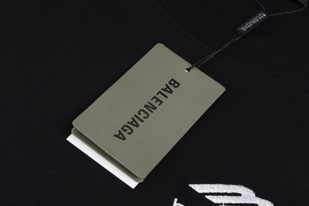 Embroidered crew neck cotton T-shirt