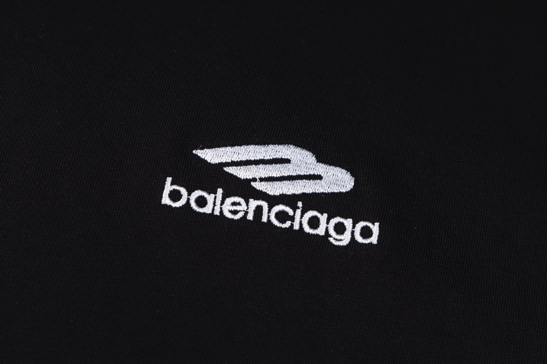 Embroidered crew neck cotton T-shirt