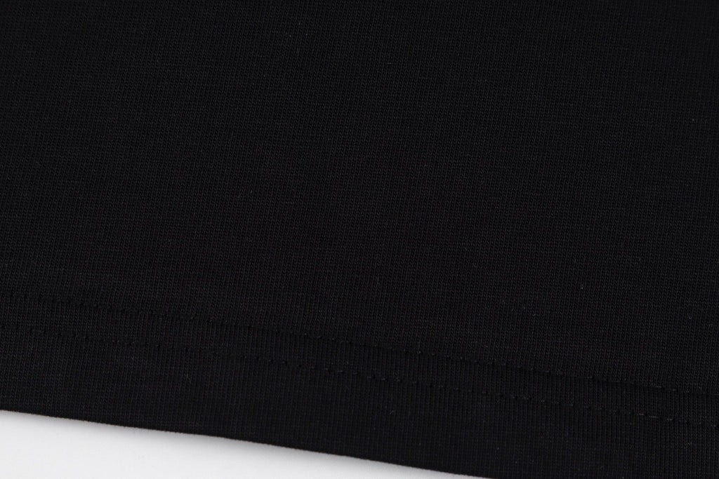 Embroidered crew neck cotton T-shirt