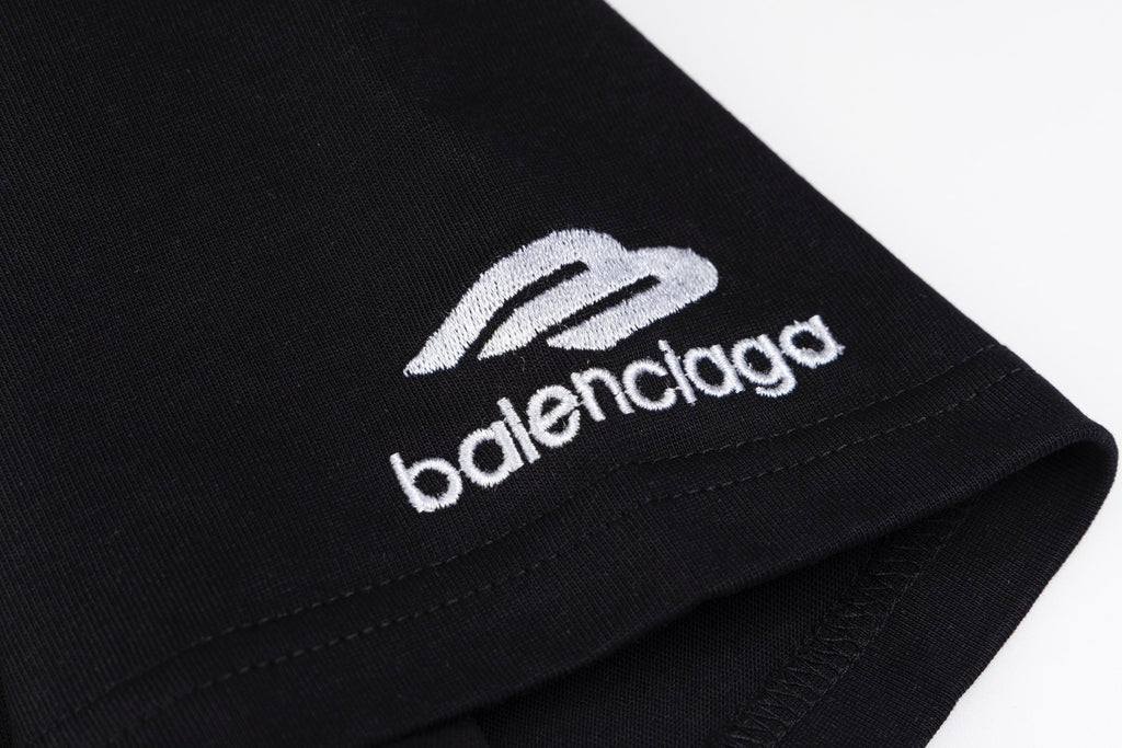 Embroidered crew neck cotton T-shirt