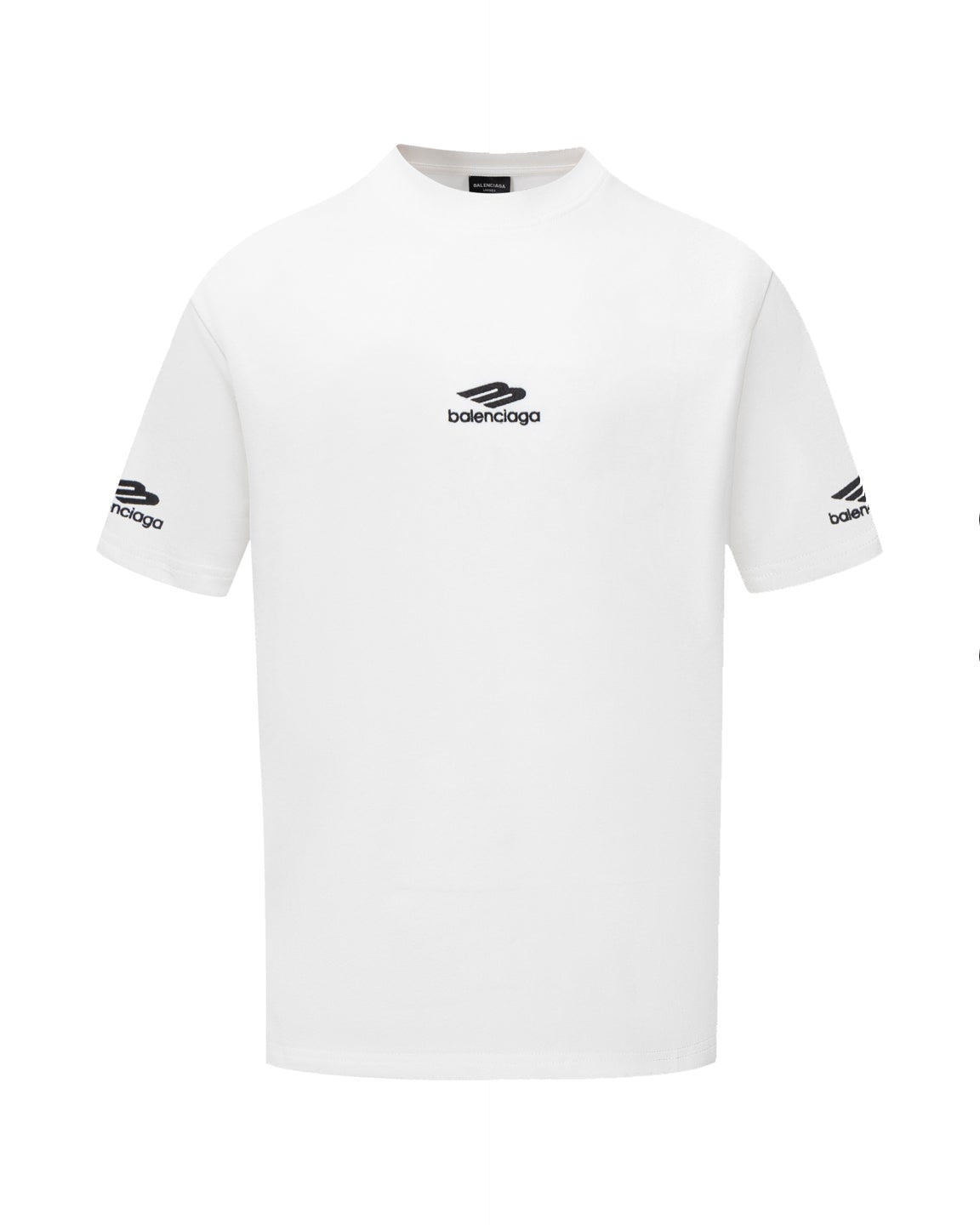 Embroidered crew neck cotton T-shirt