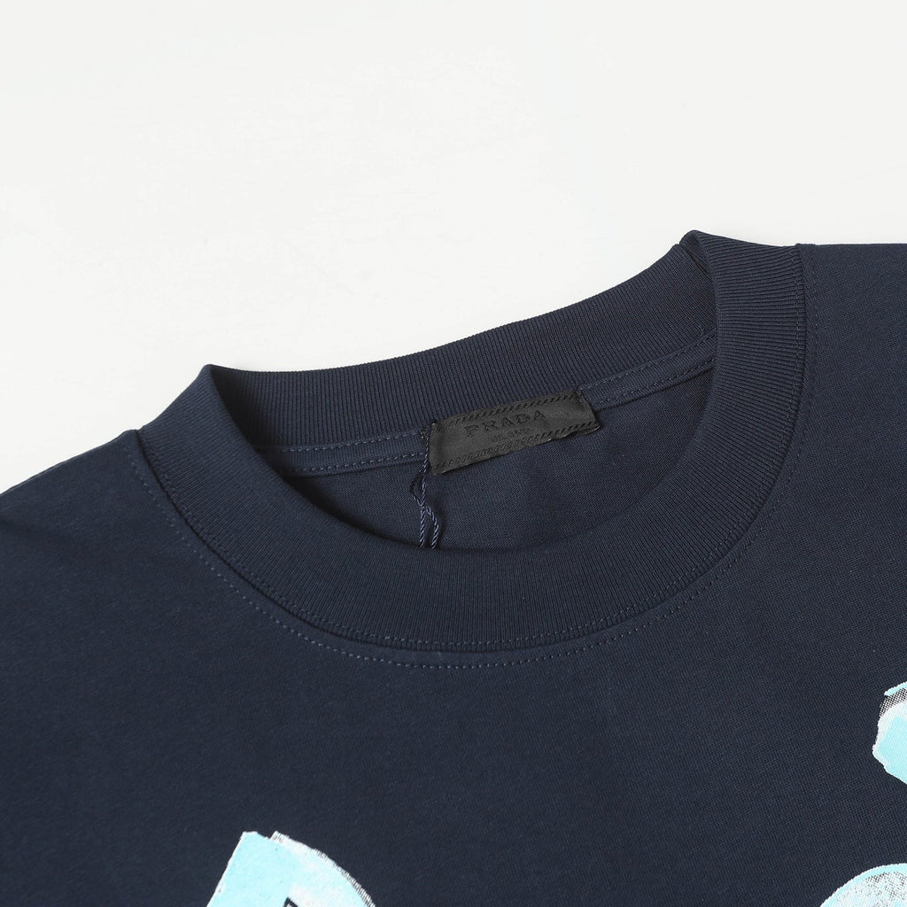 Printed crew neck cotton T-shirt