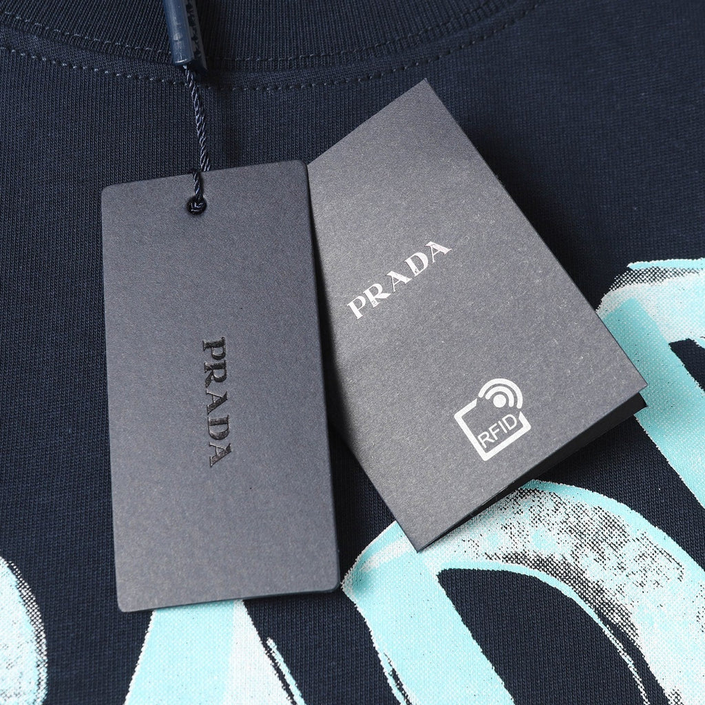 Printed crew neck cotton T-shirt