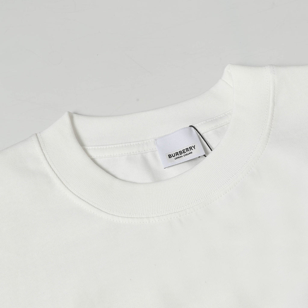 Embroidered crew neck cotton T-shirt